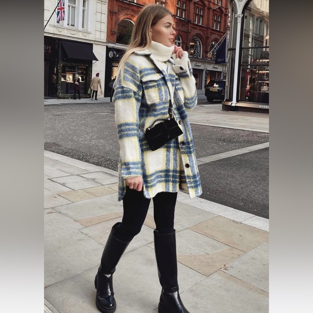 Size S Multicolored Plaid Shacket